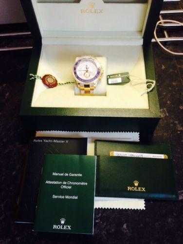 Mens rolex Yatchtmaster 2 11 18ct Gold 2012 Model Mint Condition