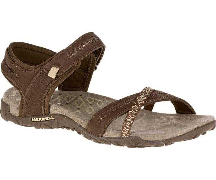 Merrell Terran Cross II Women039s Sandals Size 6 Dark Earth Colour