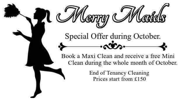 Merry Maids Cleanig services , from domestic cleaning to end if tennancy cleans .