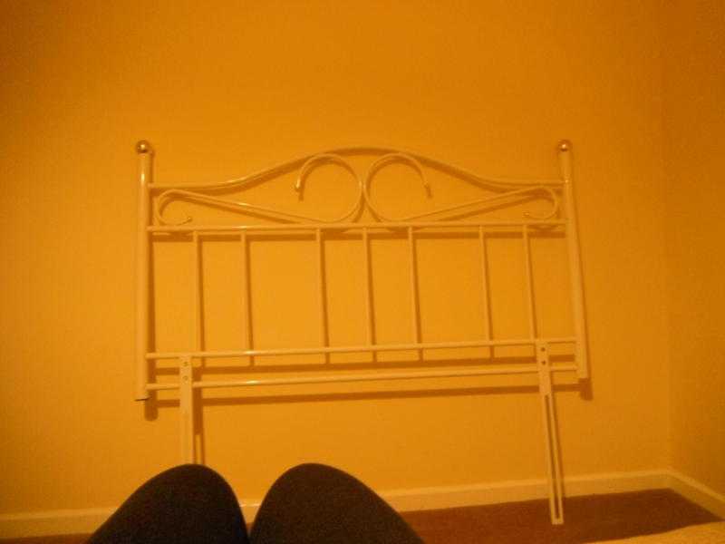 Metal double headboard