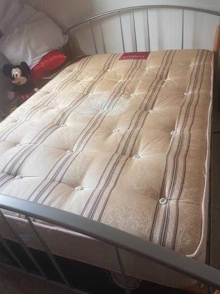 Metal Frame Double Bed and mattress