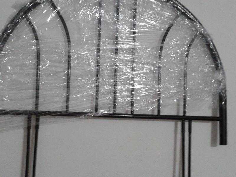 Metal headboard, black, suitable for a single bed, NEW still in original packing