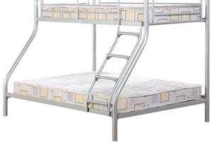 Metal triple silver bunk bed