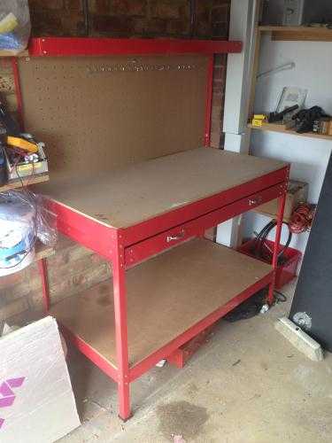 Metal workbench with drawer, diy, very clean