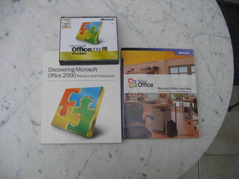 Microsoft Office 2000 SR-1 Premium, installation discs amp manuals