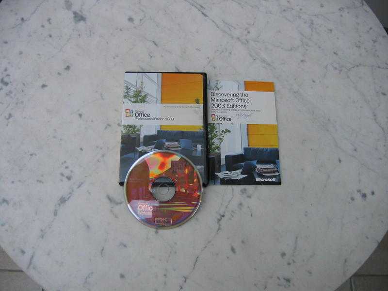 Microsoft Office 2003 Pro, installation discs, amp handbook