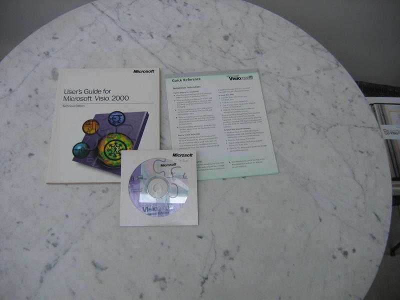 Microsoft Visio 2000 Tech, installation disc, amp user guide