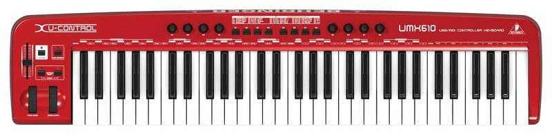 MIDI KEYBOARD BEHRINGER UMX 610 USB  61 high-quality full-size keys  VGC