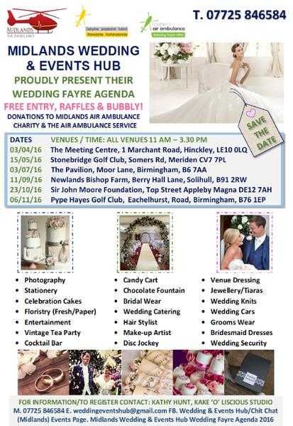 MIDLANDS WEDDING amp EVENTS HUB WEDDING FAYRE AGENDA 2016