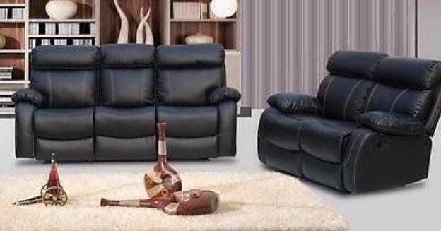 Milano Leather Recliner Cup Holder 3amp2 Sofa Set