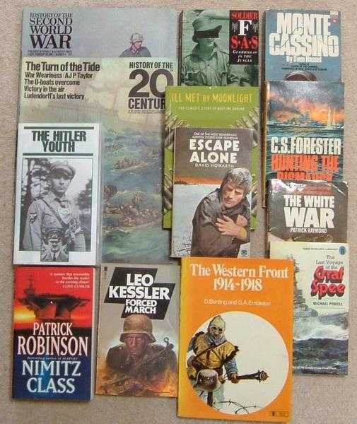 Military Books amp Videos, Fact amp Fiction, various prices from 50p