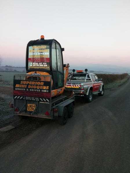 Mini digger driver Hire