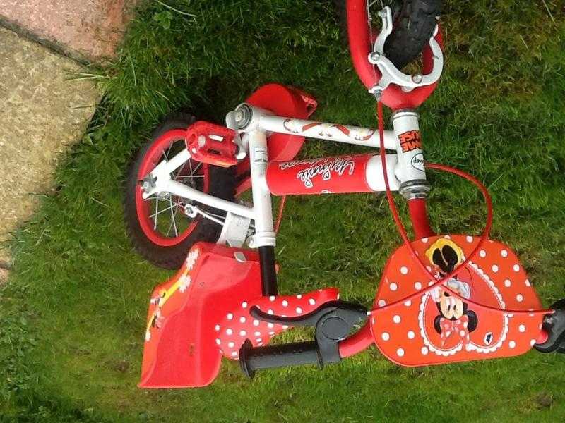 Mini mouse child039s bike free and Childs car seat and stag double headboard for free collection