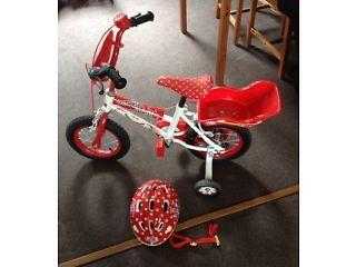 Minnie Mouse 12quot Bike and Minnie Mouse Bike Helmet 50-54cm