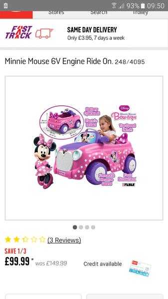 Minnie mouse electric car