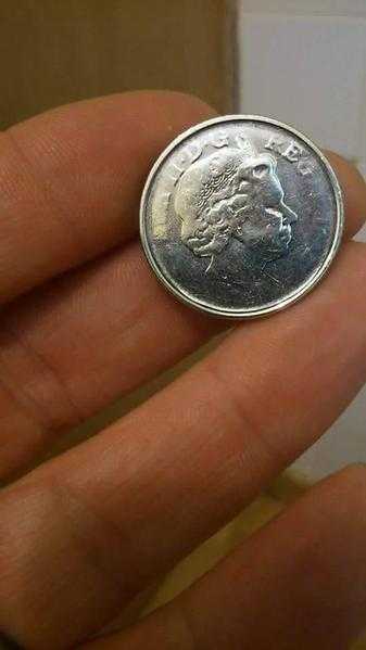 mis struck ten pence coin