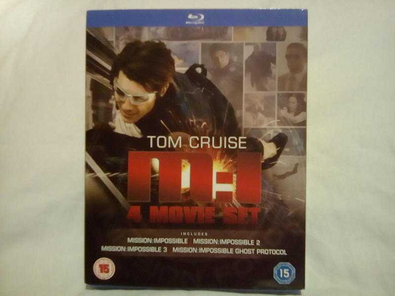 MISSION IMPOSSIBLE QUADRILOGY BLURAY BOX SET  BRAND NEW