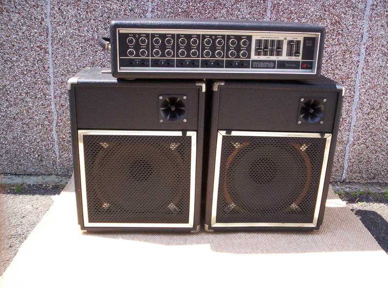 MIXER AMP AND SPEAKERS