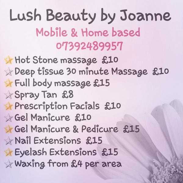 Mobile and Home based Beauty Therapists