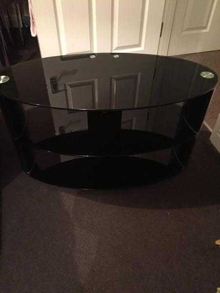 Modern Black Glass TV Stand