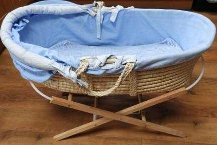 Moses basket (Baby Blue) with stand