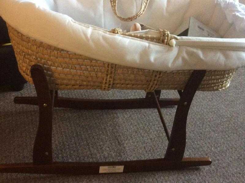 MOSES BASKET ROCKING STAND HOOD FRILL ETC