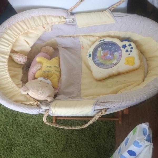 Moses basket with set child039s frozen chair and changing mat