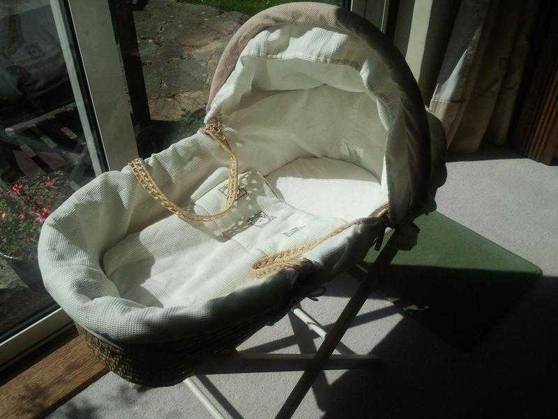 Moses basket with Stand and mattresscovers. Mamas amp Papas in good clean condition.