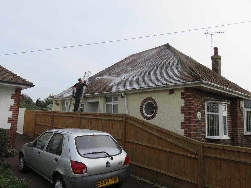 Moss cleaning from roofs