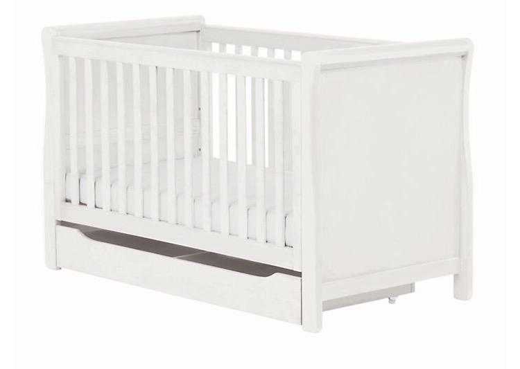 Mothercare Chiltern  Darlington sleight Cotbed - white -  with mothercare mattress