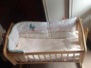 Mothercare - Wooden Swinging Crib With Matteress