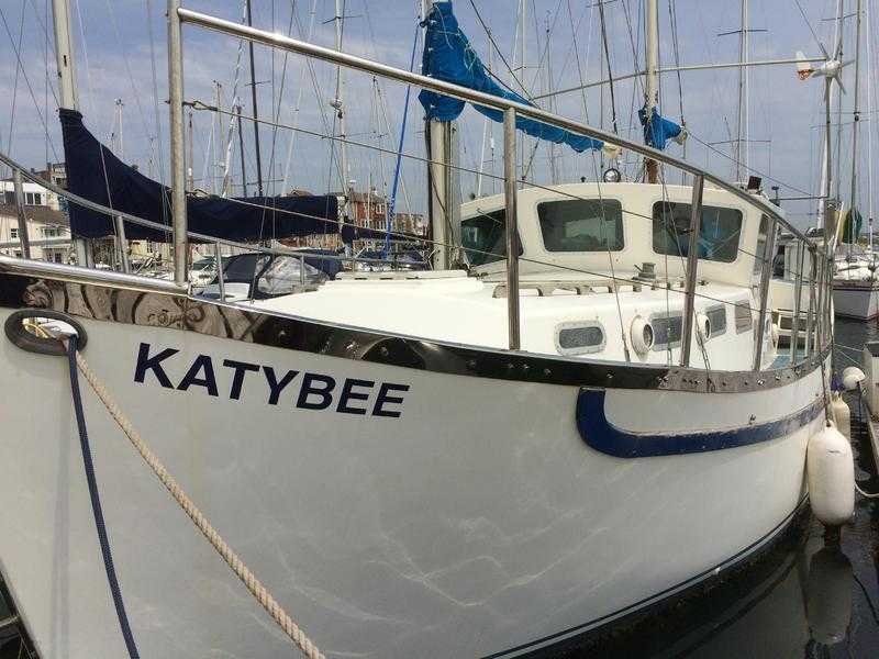 Motor sailer - Colvic Watson moored in Southwick, Brighton