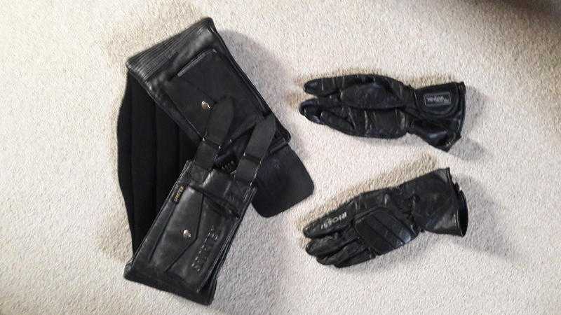 Motorcycle Ladies gloves black leather Riossi