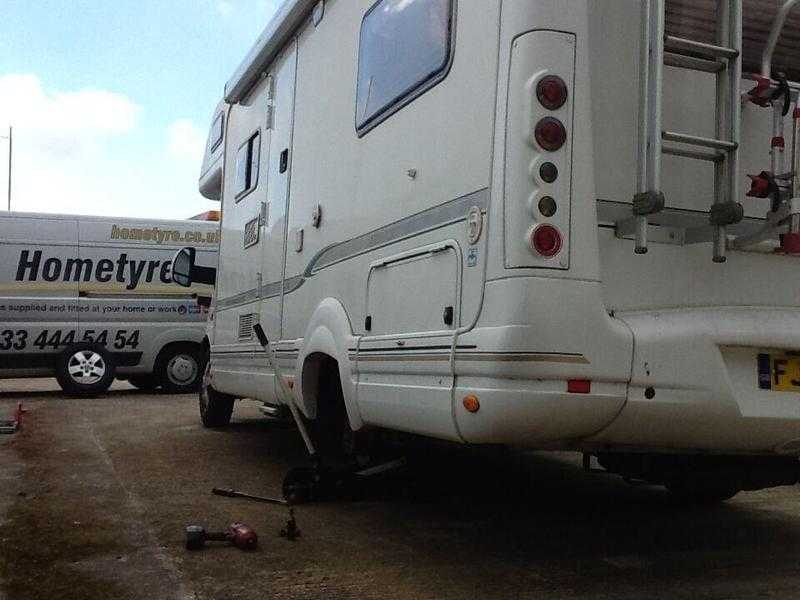 Motorhome tyres, fitted at your location