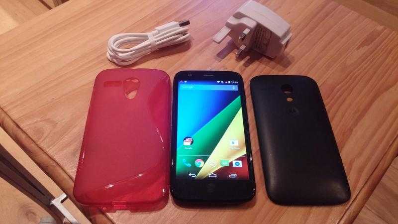 Motorola Moto G 4G Black 8gb Unlocked with accessories