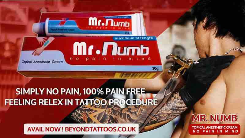 Mr Numb is Pain Free Feeling Relex in Tattoos Procedure