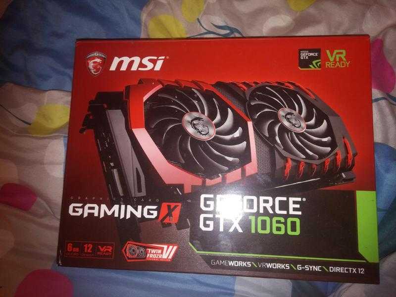 MSI GTX1060 gaming x 6gb 4 months used