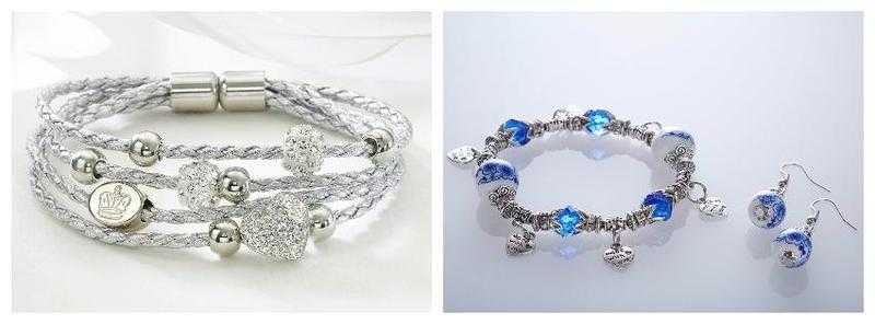 Multi Strand Charm Bracelet  or loved charmed bracelet and earrings