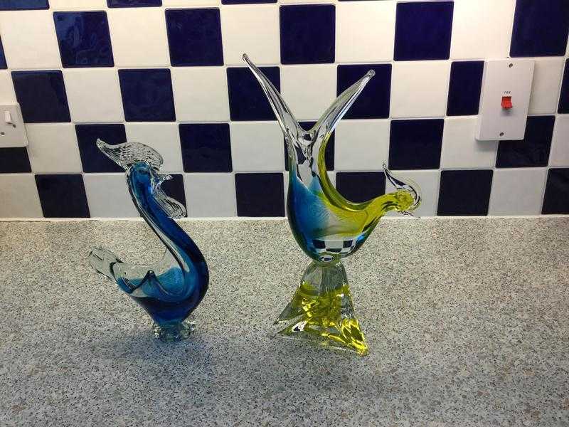 Murano large Glass Cockerels