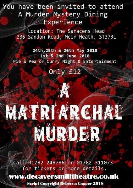 Murder Mystery Dining Experience Fund Raising