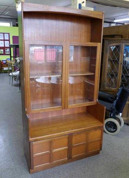 Nathan Display Unit With Glass Doors, Cupboards amp Shelves - Local Delivery Now ONLY 19