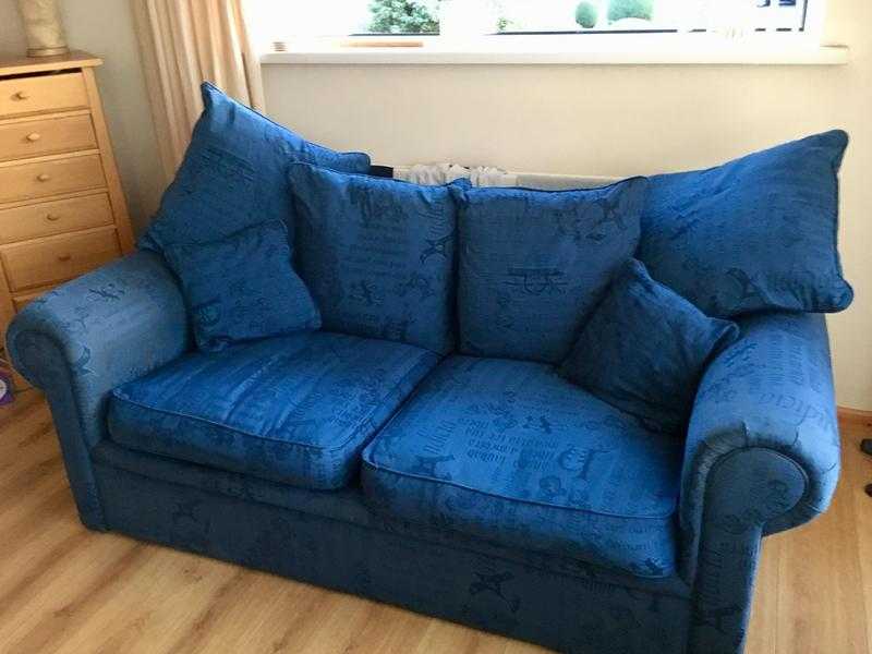 Navy Fabric Sofa - Quick sale 30