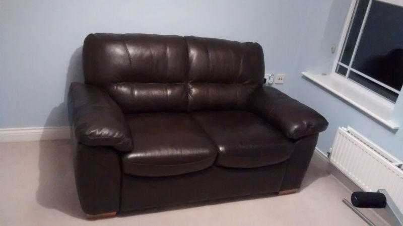 Nearly New 2 seater Leather Sofa