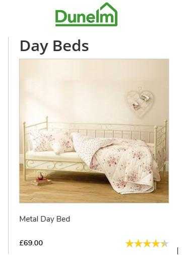 Nearly New Dunelm Day Beds x 2 for sale