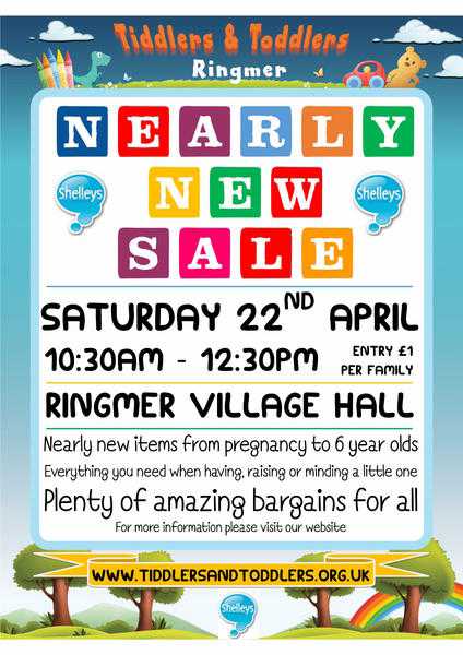 Nearly New Sale - Ringmer Tiddlers and Toddlers