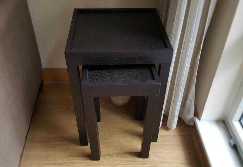 Nest of 2 black tables