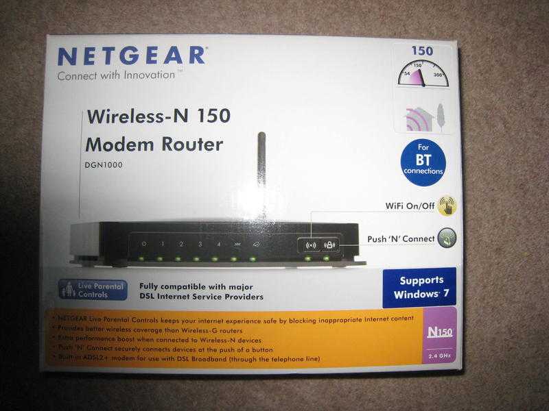 Netgear Wireless-N150 modem router