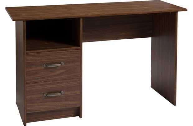 New 2 drawer office desk 120cm - dark oak