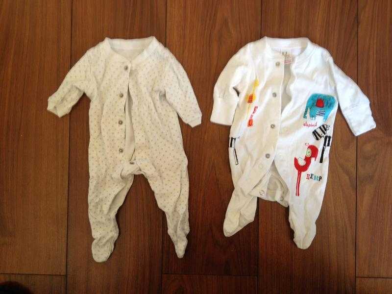 NEW 2 newborn all-in-one body suits MrStNeots