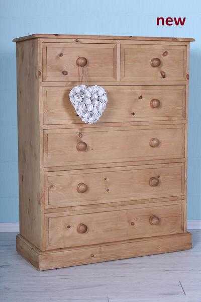 NEW-2 OVER 4 QUALITY PINE CHEST DRAWERS NOT FLAT PACKED OR IMPORT-CAN COURIER